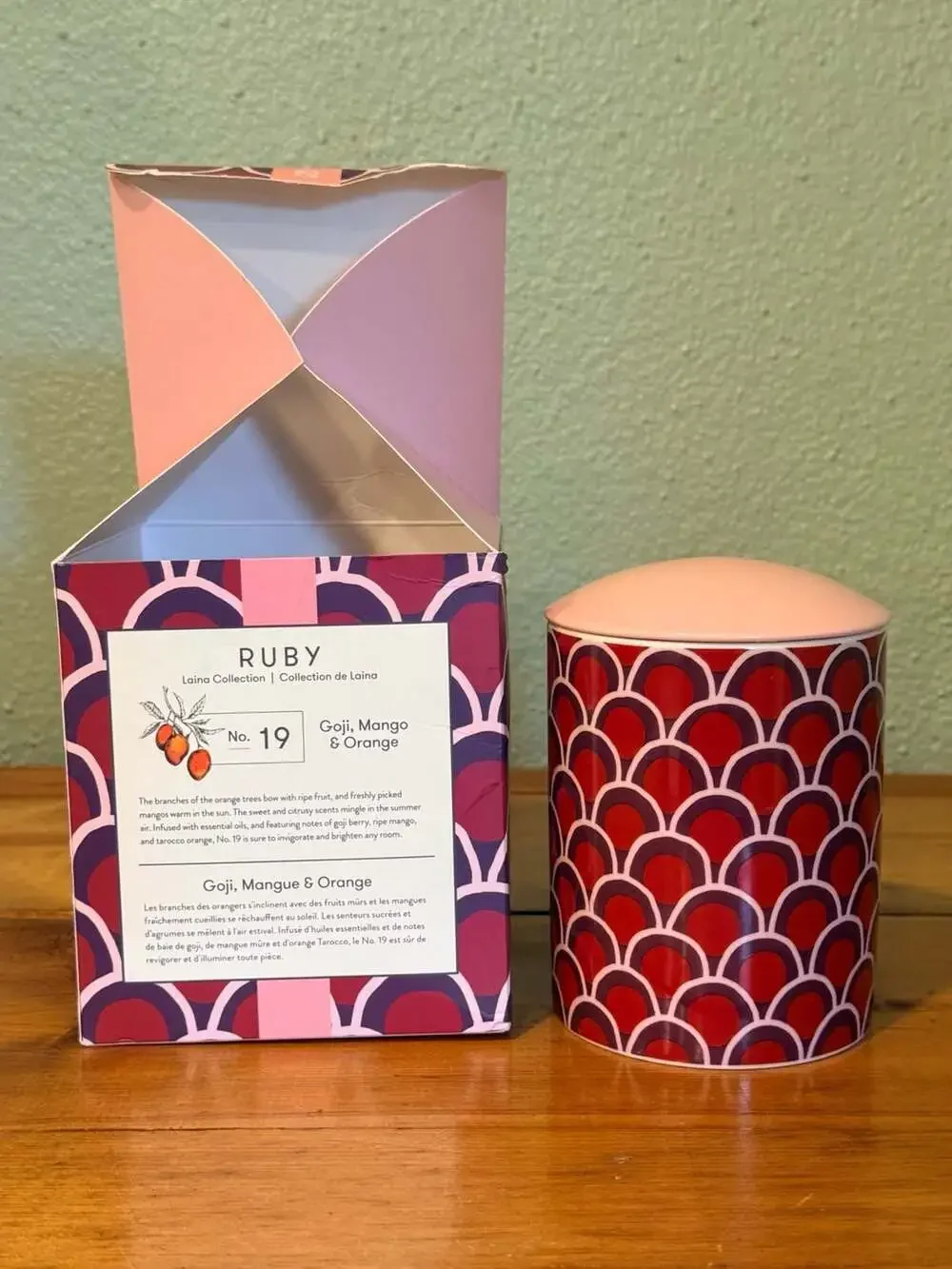 L'or de Seraphine Ruby No. 19 Goji, Mango & Orange Scented Candle